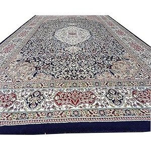new kashmiri design silk carpets for living room bedroom drawing room guest room hall 3 feet x 5 feet blue colour