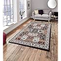 Kashmiri Design Traditional Carpets for Living Room 4x6 Feet (120 x 180 Cm) Drawing Room Hall Blue Colour