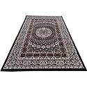 Kashmiri Design Thick n Soft Bedside Runner Carpets for Home Living Room Bedroom Drawing Room Hall 5x7 Feet Blue Colour
