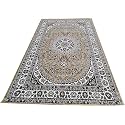 Beautiful Home Décor 3x5 Feet Kashmiri Design Soft Thick Silk Carpet for Living Room (Gold, 90 x 150 Cm)