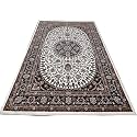 New Kashmiri Design Silk Carpets for Living Room Bedroom Drawing Room Guest Room Hall 4 Feet x 6 Feet Ivory Colour