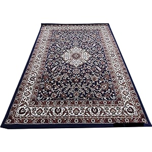 thick n soft acrylic carpets for home living room bedroom with 12 mm pile height thickness 6 feet x 9 feet blue colour