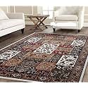 Kashmiri Traditional Design Wool &amp; Wool Blend Carpet with 12 MM Pile Height 4x6 Feet Ivory Colour
