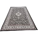 Thick n Soft Acrylic Carpets for Home Living Room Bedroom with 12 MM Pile Height Thickness 6 Feet x 9 Feet Black Colour