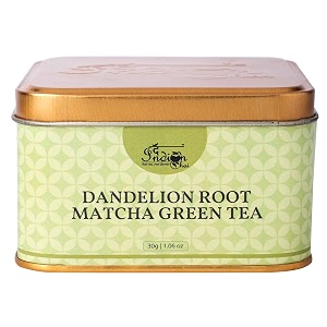 the indian chai - dandelion root matcha green tea powder 30g  premium culinary grade blend with peppermint  supports detox digestion amp energy