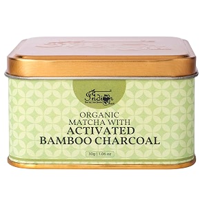 the indian chai - organic matcha green tea powder with activated bamboo charcoal 30g  culinary grade  for metabolism energy detox amp glowing skin  lattes smoothies baking
