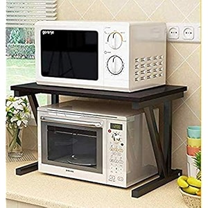 indian decor 36600 mdf space saving 236inch microwave oven stand and counter shelf organizer spicy rack toaster kitchen cabinet black