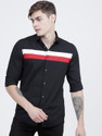 The Indian Garage Co. Men Color Block Casual Black Shirt