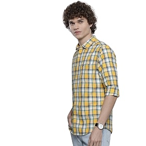 the indian garage co men39s slim fit casual checkered cotton shirt