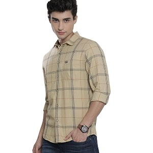 the indian garage co men39s slim fit casual checkered cotton shirt