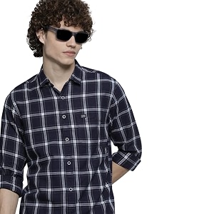 the indian garage co men39s slim fit casual checkered cotton shirt