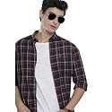The Indian Garage Co Men's Slim Fit Casual Checkered Cotton Shirt