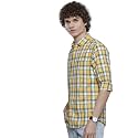 The Indian Garage Co Men's Slim Fit Casual Checkered Cotton Shirt