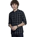 The Indian Garage Co Men's Slim Fit Casual Checkered Cotton Shirt