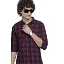 The Indian Garage Co Men's Slim Fit Casual Checkered Cotton Shirt