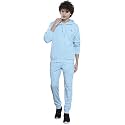 The Indian Garage Co Men Regular Fit Placement Print Hooded Sweatshirt & Joggers Tracksuits