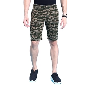 the indian garage co men slim fit solid mid-rise woven shorts