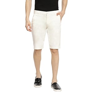 indian garage men39s slim fit mid-rise cotton shorts features four welt pockets regular length straight hem and zipper closure