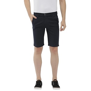 the indian garage co men slim fit solid mid-rise woven shorts
