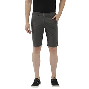 the indian garage co men slim fit solid mid-rise woven shorts