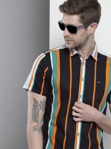 The Indian Garage Co. Men Striped Beach