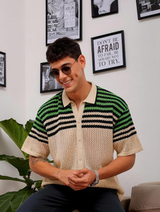 The Indian Garage Co. Men Striped Casual