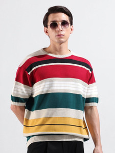 The Indian Garage Co. Striped Men Crew