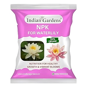 indian gardens - npk for waterlily fertilizer  100 water soluble plant food  boosts flowering amp growth  ideal for home terrace pond amp garden plants 900 grams