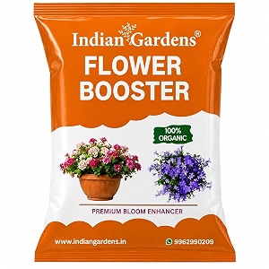 indian gardens - flower booster  500 grams flowering plant food for heavy blooming  promotes bigger brighter flowers amp healthy growth  suitable for all flowering plants