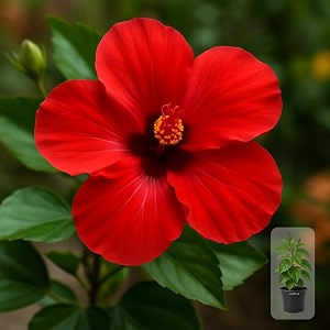 indian gardens - hibiscus live plant  indoor outdoor plant  hibiscus rosa-sinensis  malvaceae red 6 39 black