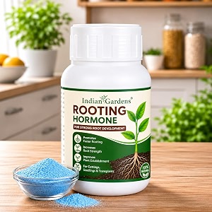 indian gardens - rooting hormone powder for plants cuttings 50g  root booster for soft semi amp hardwood  rooting powder for propagation grafting cloning and transplant success