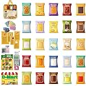 Indian Grocery Kitchen Play Set – 25-Piece Realistic Fabric Indian Play Food Collection for Kids 3+ | Traditional Kirana Store Role Play Toy | Educational Kitchen Learning Set