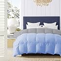 500 GSM Winter Proof Comforter Premium Collection Quilted Revesible Comforter (92" x 106" Inches/233cm x 269cm) - King Size Comforter|Silver/Sky Blue