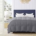 500 GSM Winter Proof Comforter Premium Collection Quilted Revesible Comforter (90" x 90" Inches/228cm x 228cm) - Queen Size Comforter|Silver/Dark Grey