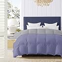 500 GSM Winter Proof Comforter Premium Collection Quilted Revesible Comforter (90" x 100" Inches/228cm x 254cm) - Double Bed Comforter|Silver/Medium Blue