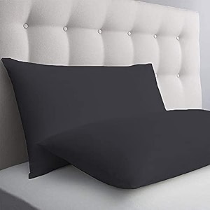 premium queen size microfiber 2034 x 3034 inches51cm x 76cm pillow covers - set of 2dark grey