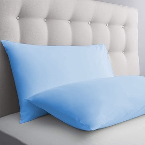 premium queen size microfiber 2034 x 3034 inches51cm x 76cm pillow covers - set of 2sky blue