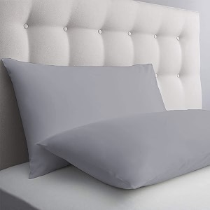 premium queen size microfiber 2034 x 3034 inches51cm x 76cm pillow covers - set of 2silver