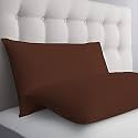 Premium Queen Size Microfiber (20" x 30" Inches/51cm x 76cm) Pillow Covers - Set of 2|Chocolate Brown