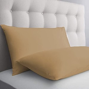 premium standard size microfiber 1834 x 2834 inches46cm x 71cm pillow covers - set of 2beige