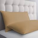 Premium Standard Size Microfiber (18" x 28" Inches/46cm x 71cm) Pillow Covers - Set of 2|Beige