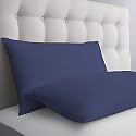 Premium Standard Size Microfiber (18" x 28" Inches/46cm x 71cm) Pillow Covers - Set of 2|Medium Blue