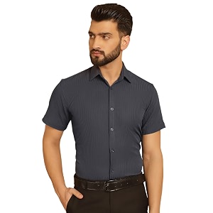Indian Needle Mens Striped Regular Fit Shirt