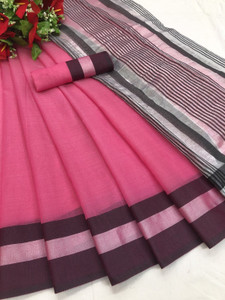 indian pehnawa embellished bhagalpuri chanderi saree pink