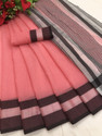 INDIAN PEHNAWA Embellished Bhagalpuri Chanderi Saree (Pink)