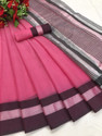 INDIAN PEHNAWA Embellished Bhagalpuri Chanderi Saree (Pink)