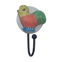 Indian-Shelf Ceramic Multicolor Cock Wall Hooks for Bags Coats Keys-3 Piece
