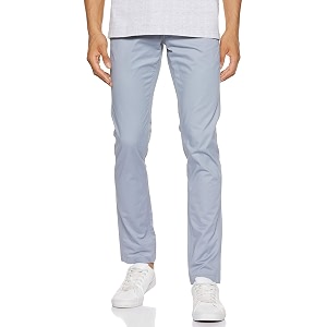 Indian Terrain Mens Slim Casual Trousers