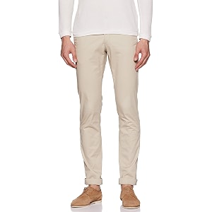 Indian Terrain Mens Slim Casual Trousers
