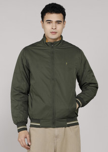 INDIAN TERRAIN Men Solid Bomber Jacket